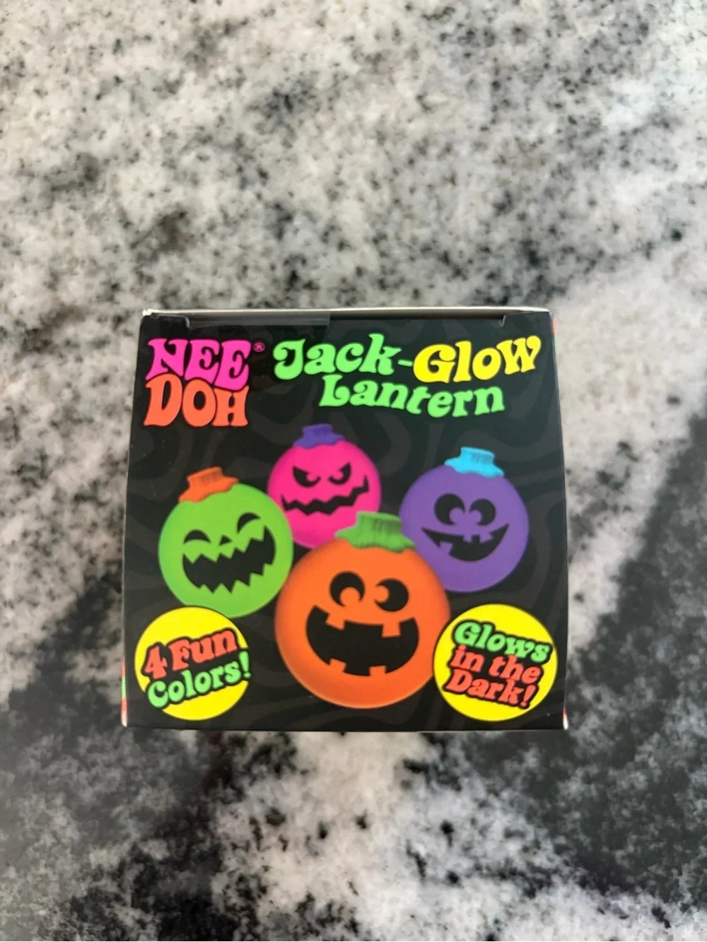 Jack-Glow Lantern NeeDoh HTF 🎃 NEW rare Halloween pumpkin Nee Doh sensory toy